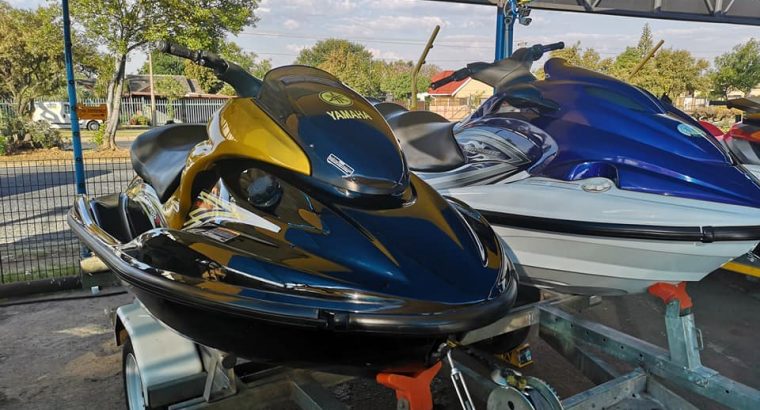 Combo Deal GP1300R & XLT1200 3 Seater Waverunner on double galvanized trailer
