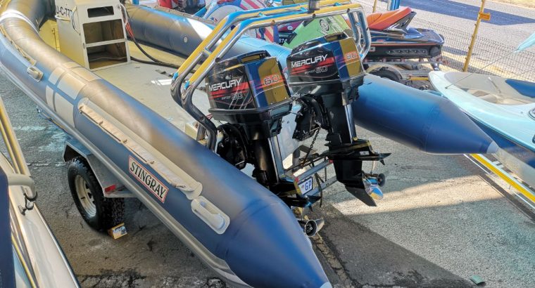 Stingray 6.5M, 2x60Hp Big foot Mercury