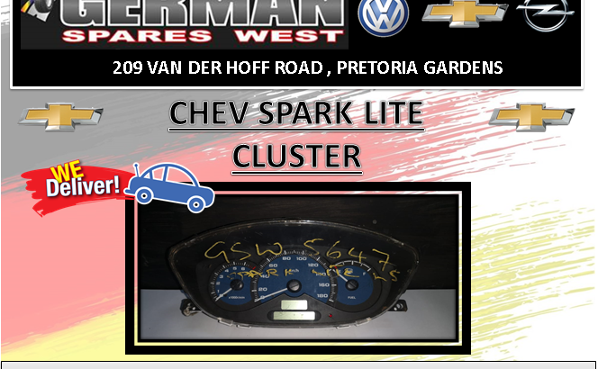 CHEV SPARK LITE USED CLUSTER FOR SALE