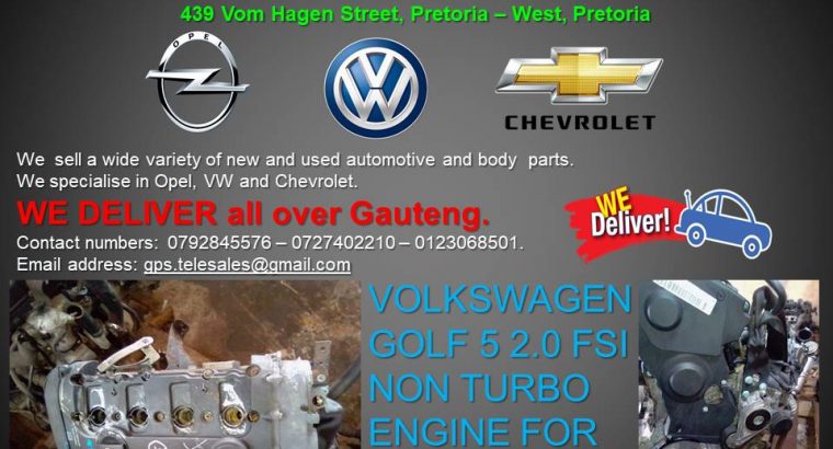 VOLKSWAGEN GOLF 5 2.0 FSI NON TURBO ENGINE FOR SALE