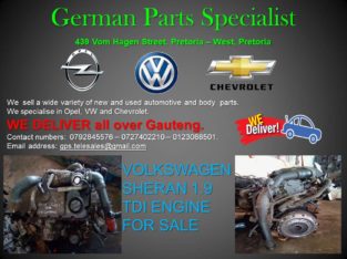 VOLKSWAGEN SHERAN 1.9 TDI ENGINE FOR SALE