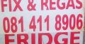 FRIDGE REPAIR AND. RE-GAS