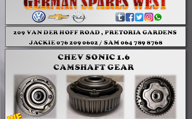 CHEV SONIC 1.6 CAMSHAFT GEAR FOR SALE