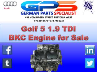Golf 5 1.9 TDI BKC Engine for Sale