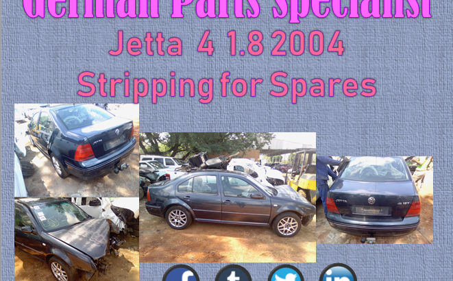 JETTA 4 1.8 2004 STRIPPING FOR SPARES