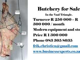 Butchery For Sale in Vaal Triangle.