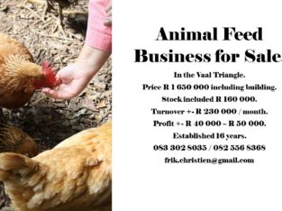 ANIMAL FEED BUSINESS FOR SALE in Vaal Triangle