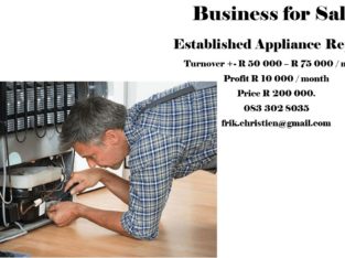 Appliance Repair Business For Sale in Vaal