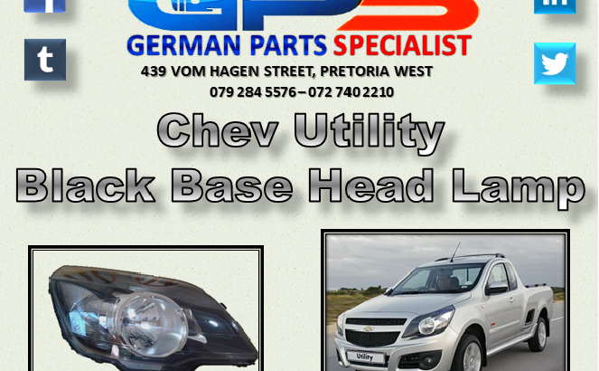 Chev Utility Black Base Head Light for Sale