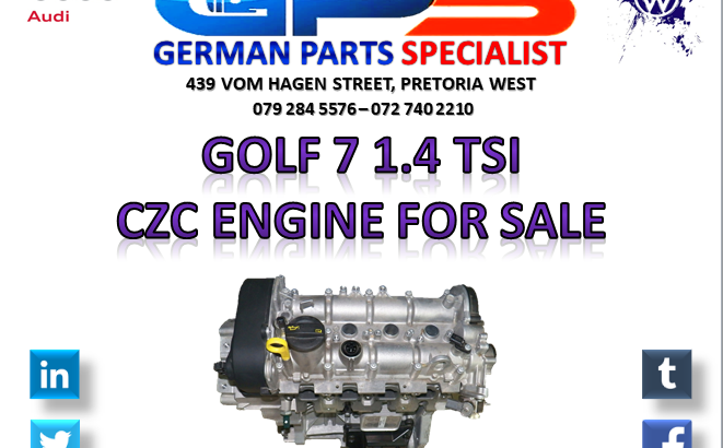 VW Golf 7 1.4 TSI CZC Engine for Sale
