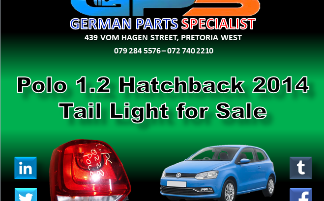 VW Polo 1.2 2014 Tail Light for Sale