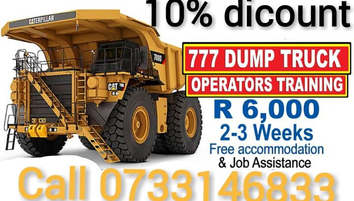 777 dump truck training excavator TLB grader schoo