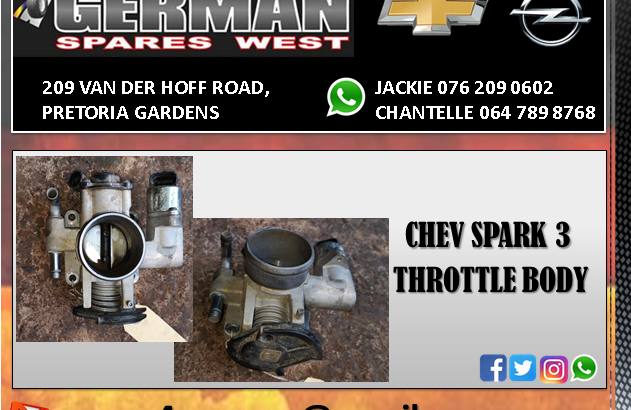 CHEV SPARK 3 USED THROTTLE BODY FOR SALE