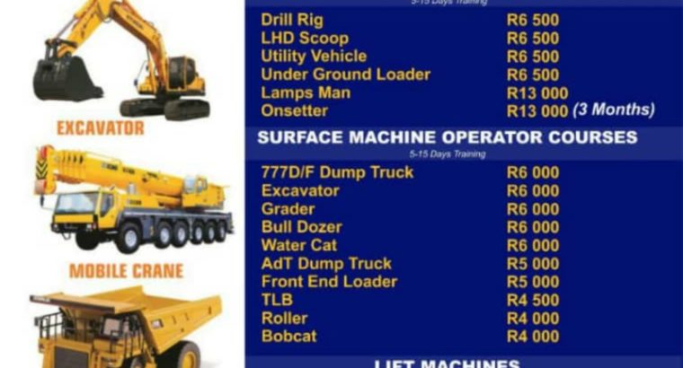 Welding dump truck training excavator TLB grader