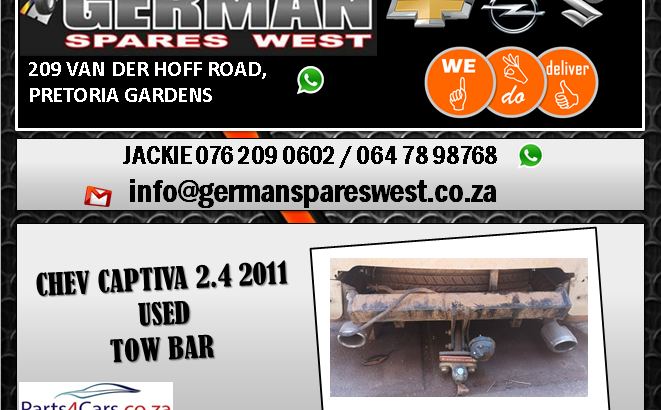 CHEV CAPTIVA 2.4 2011 USED TOWBAR FOR SALE