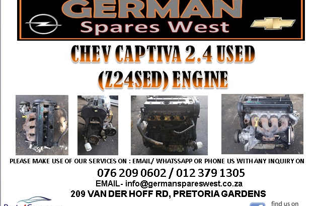 CHEV CAPTIVA 2.4 USED ( Z24SED) ENGINE FOR SALE