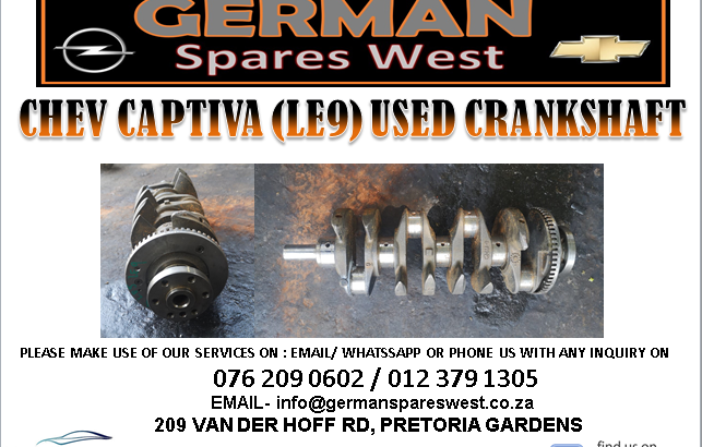 CHEV CAPTIVA (LE9) USED CRANKSHAFT FRO SALE