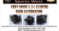 CHEV SONIC 1.3 (Z13DTR) USED ALTERNATOR FOR SALE