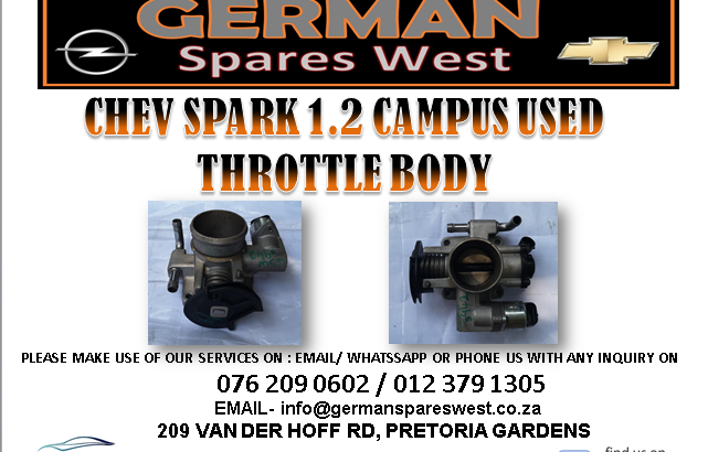 CHEV SPARK 1.2 CAMPUS USED THROTTLE BODY FOR SALE