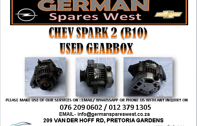 CHEV SPARK 2 (B10) USED ALTERNATOR FOR SALE