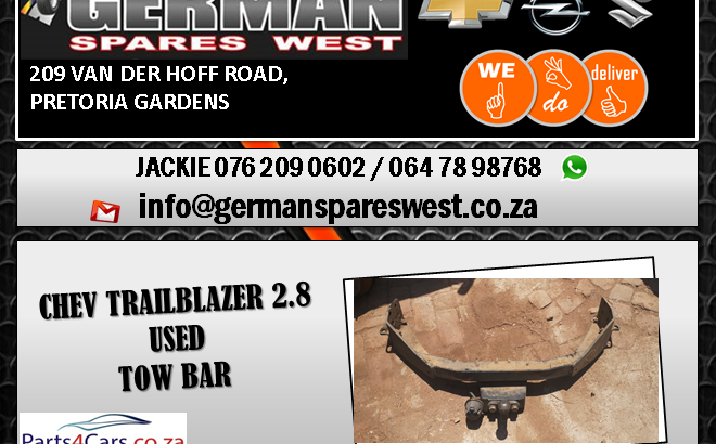 CHEV TRAILBLAZER 2.8 USED TOWBAR FOR SALE
