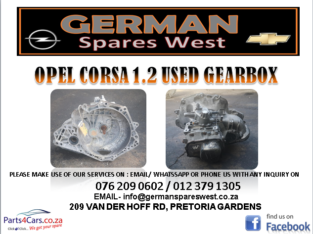 OPEL CORSA 1.2 USED GEARBOX FOR SALE