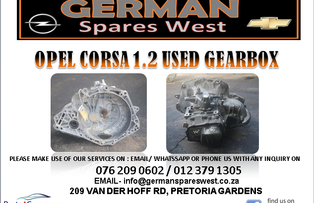 OPEL CORSA 1.2 USED GEARBOX FOR SALE