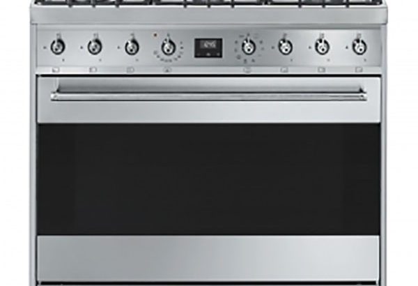 Smeg 90cm Silver Stainless Steel 6 Burner Gas Hob/