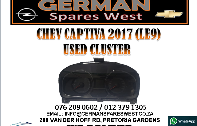 CHEV CAPTIVA 2017 (LE9) USED LOCKSET FOR SALE