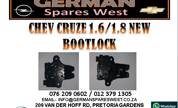 CHEV CRUZE 1.6/1.8 NEW BOOTLOCK FOR SALE