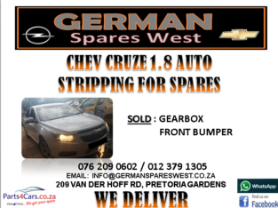 CHEV CRUZE 1.8 AUTO STRIPPING FOR SPARES