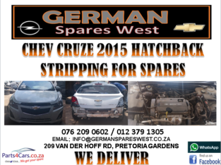 CHEV CRUZE HTACKBACK 2015 STRIPPING FOR SPARES