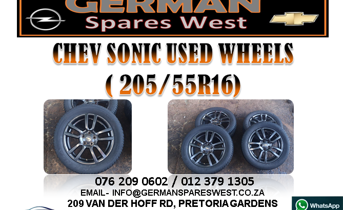 CHEV SONIC USED ( 205/55R16) WHEELS FOR SALE