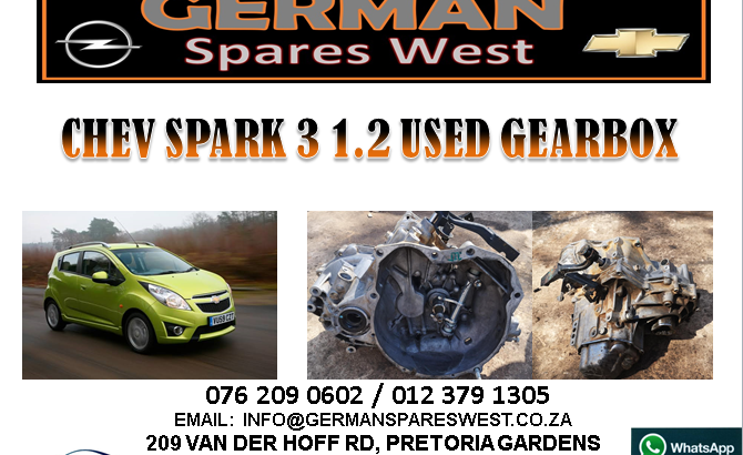 CHEV SPARK 3 1.2 USED GEARBOX FOR SALE