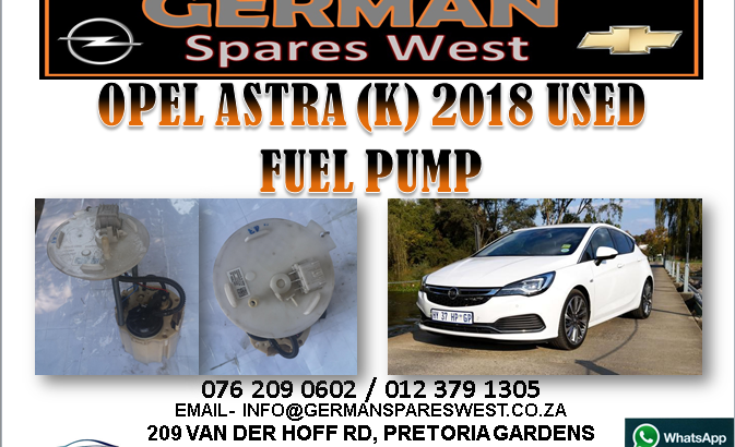 OPEL ASTRA (K) 2018 USED FUEL PUMP FOR SALE