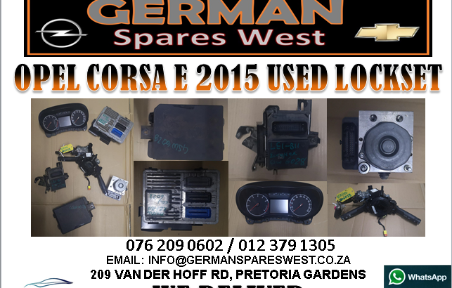 OPEL CORSA E 2015 USED LOCKSET FOR SALE