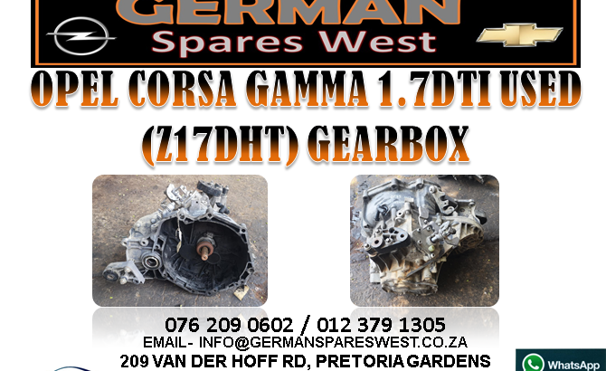 OPEL CORSA GAMMA1.7DTI USED GEARBOX FOR SALE