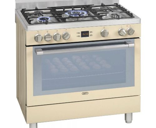 DEFY 5 BURNER STAINLESS STEEL GAS ELECTRIC STOVE