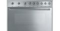 SMEG 90CM 6 BURNER STEEL FULL GAS COOKER.
