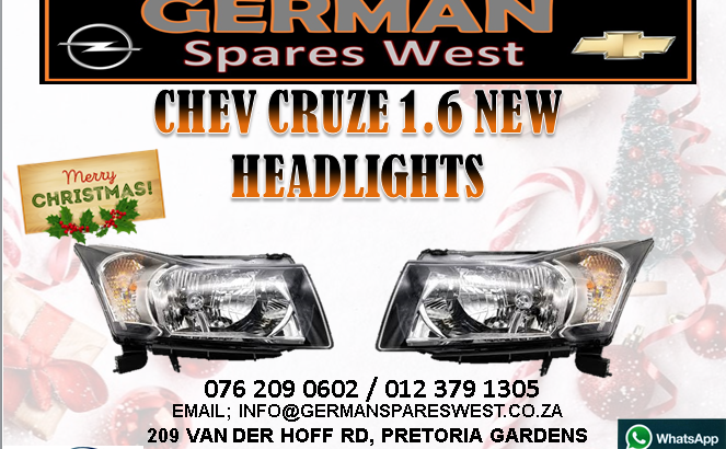 CHEV CRUZE 1.6 NEW HEADLIGHT FOR SALE