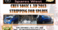 CHEV SONIC 1.3D 2013 STRIPPING FOR SPARES
