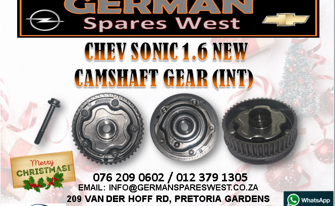 CHEV SONIC 1.6 NEW CAMSHAFT GEAR (INT) FOR SALE