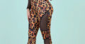 Fashion RK Zip-Up Tight Stretch Leopard Jumpsuits