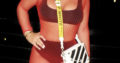 Red Long Sleeve-fishnet Mesh Two Pcs Set Swimwear-
