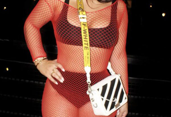 Red Long Sleeve-fishnet Mesh Two Pcs Set Swimwear-