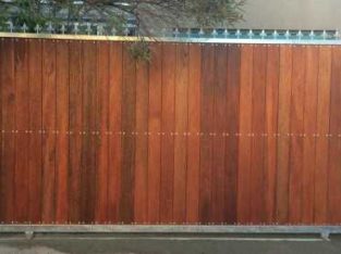 Wooden driveway gates
