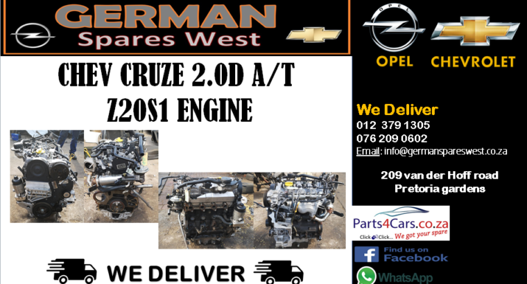 CHEV CRUZE 2.0D Z20S1 ENGINE FOR SALE