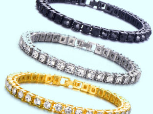 1 Row Iced Out Tennis Bracelets-Cz Stones