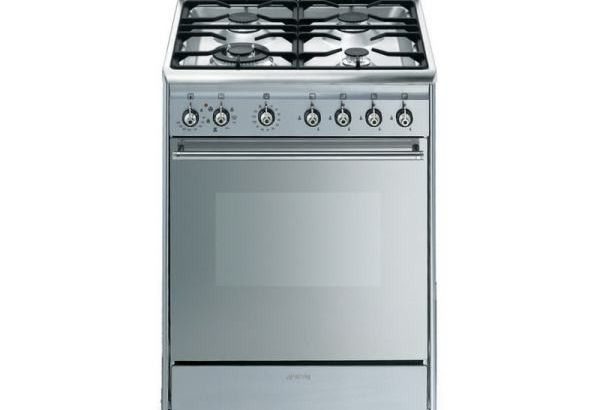 Smeg 60cm Stainless Steel Cooker with 4 Burner