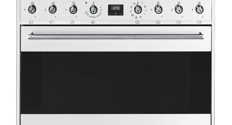 Smeg 90cm Stainless Symphony White Cooker Stove